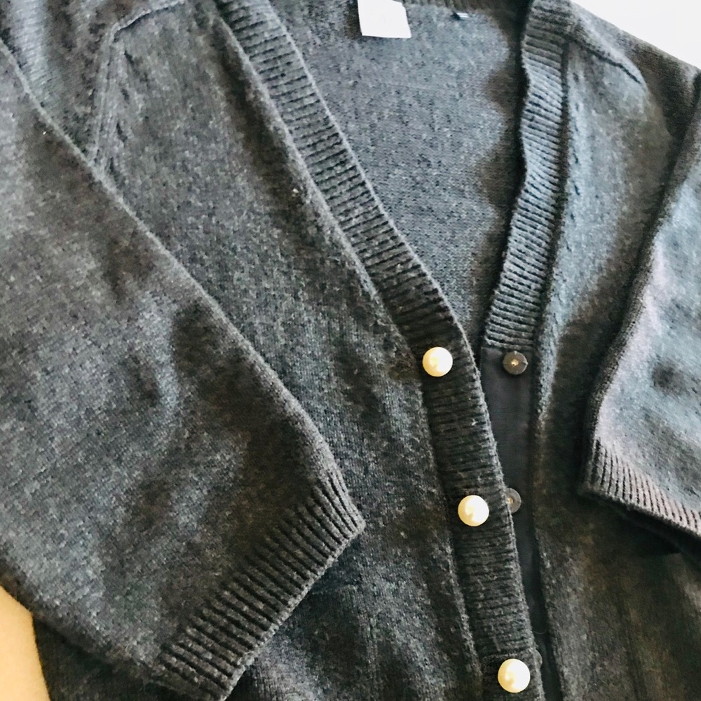 CAbi charcoal grey cardigan medium